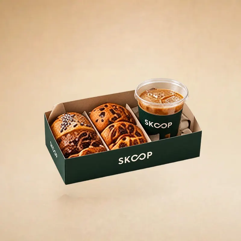 Coffret SKOOP avec viennoiseries et café glacé